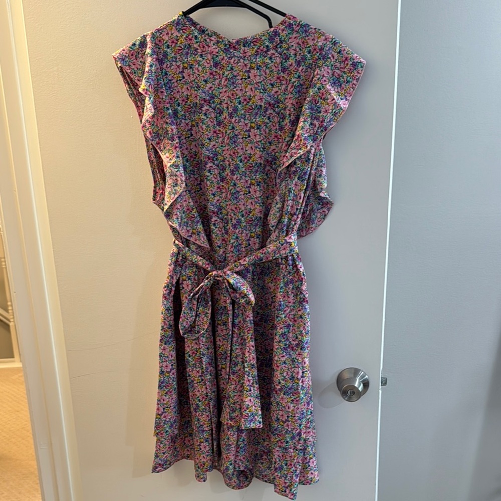 Boohoo Blue and Pink floral romper